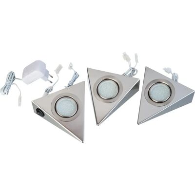 Nino Leuchten LED Dreieck Unterbauleuchte - 9W, 3000K, 3er-Set Nino Leuchten LED Dreieck Unterbauleuchte - 9W, 3000K, 3er-Set