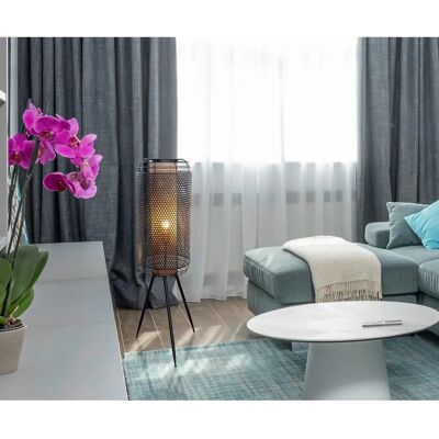 Nino Lighting / Nino Leuchten / NOWA GmbH Stehleuchte - Modernes Dreibein, 300mm Schirm, E27, Schwarz/Gold Nino Lighting / Nino Leuchten / NOWA GmbH Stehleuchte - Modernes Dreibein, 300mm Schirm, E27, Schwarz/Gold