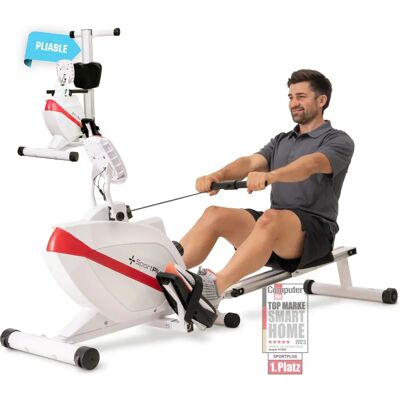 Machine à ramer pliante SportPlus - Résistance magnétique - Silencieuse & sans entretien - 150kg max - Publicité Machine à ramer pliante SportPlus - Résistance magnétique - Silencieuse & sans entretien - 150kg max - Publicité