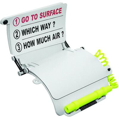 Scubapro Pro Slate 3 Étanche Crayon Plongée - Tableau d'Écriture - Publicité Scubapro Pro Slate 3 Étanche Crayon Plongée - Tableau d'Écriture - Publicité