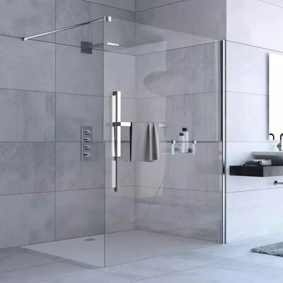 HÜPPE Duplo Walk-In Panel 110cm Chroom - Douchecabine HÜPPE Duplo Walk-In Panel 110cm Chroom - Douchecabine