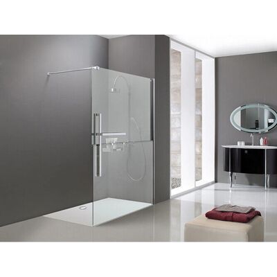 HÜPPE Duplo Pure Walk-In Panel - 140cm Chroom Glas HÜPPE Duplo Pure Walk-In Panel - 140cm Chroom Glas