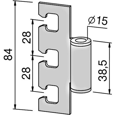 Dormakaba - VX-Zargentasche - VX-Aufnahme - Edelstahl - Hinge Dormakaba - VX-Zargentasche - VX-Aufnahme - Edelstahl - Hinge