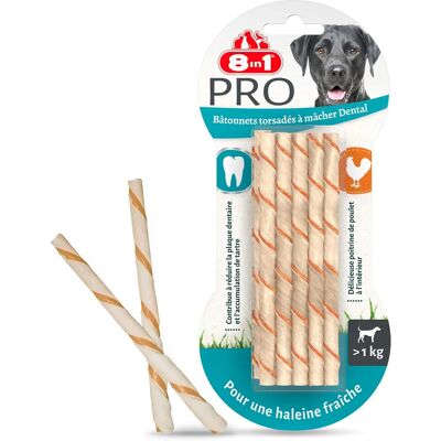 8in1 Pro Dental Twisted Sticks kis méretű kutyáknak - Csirke - Fogápolási jutalom 8in1 Pro Dental Twisted Sticks kis méretű kutyáknak - Csirke - Fogápolási jutalom