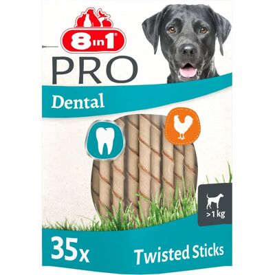 8in1 Hunde-Leckerlies Pro Dental Twist Sticks - 190g 8in1 Hunde-Leckerlies Pro Dental Twist Sticks - 190g