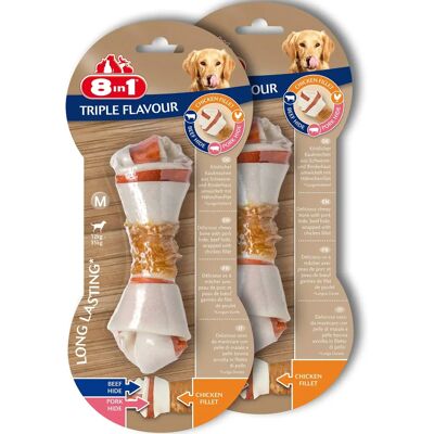 Marca Modello - 8in1 Triple Flavour Snack per Cani - Favorisce l’igiene orale Marca Modello - 8in1 Triple Flavour Snack per Cani - Favorisce l’igiene orale