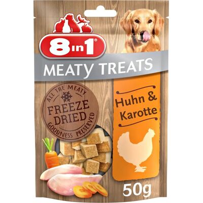 8in1 Freeze Dried Dog Treats - Chicken & Carrots - 50g 8in1 Freeze Dried Dog Treats - Chicken & Carrots - 50g