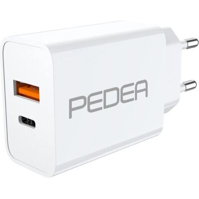 PEDEA 60040100 Weißes Schnellladegerät - Mobilgerätelader PEDEA 60040100 Weißes Schnellladegerät - Mobilgerätelader