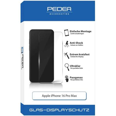 Pedea 50170105 Apple iPhone 16 Pro Max Displayschutzfolie - Sturzsicher, Kratzfest, Stoßfest Pedea 50170105 Apple iPhone 16 Pro Max Displayschutzfolie - Sturzsicher, Kratzfest, Stoßfest