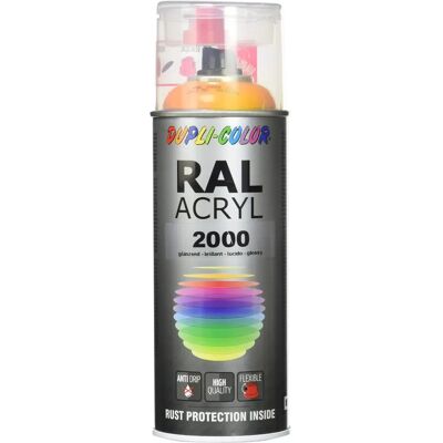 DUPLI COLOR RAL 2000 Błyszczący żółto-pomarańczowy - Farba Akrylowa - 400 ml DUPLI COLOR RAL 2000 Błyszczący żółto-pomarańczowy - Farba Akrylowa - 400 ml
