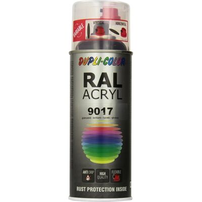 DUPLI-COLOR RAL 9017 Dopravní černá lesklá aerosól - Nátěr DUPLI-COLOR RAL 9017 Dopravní černá lesklá aerosól - Nátěr