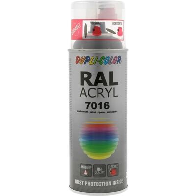 DUPLI-COLOR RAL 7016 antracitová šedá saténové aerosol - sprejová barva DUPLI-COLOR RAL 7016 antracitová šedá saténové aerosol - sprejová barva