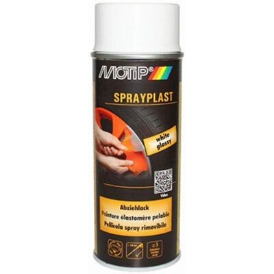 Sprayplast Motip Blanc Revêtement Élastomère - 400ml Aérosol - Amovible, 0,5-1 m² Couverture - Publicité Sprayplast Motip Blanc Revêtement Élastomère - 400ml Aérosol - Amovible, 0,5-1 m² Couverture - Publicité