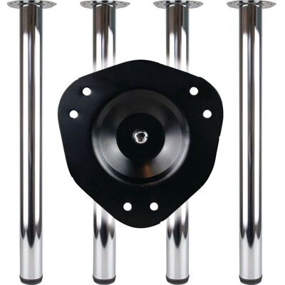 BMB - Edelstahl-Effekt Tischbein-Set - 60mm x 870mm BMB - Edelstahl-Effekt Tischbein-Set - 60mm x 870mm