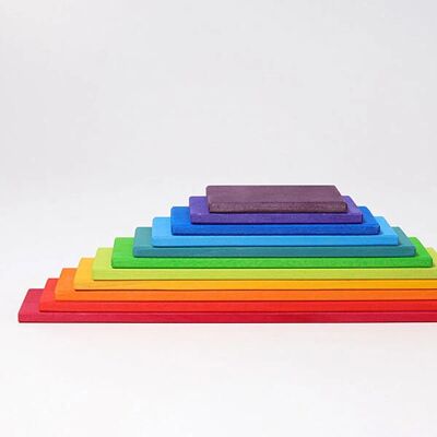 Grimms Regenbogen Bauplatten - 11 Stück, Handgefertigt, Umweltfreundlich Grimms Regenbogen Bauplatten - 11 Stück, Handgefertigt, Umweltfreundlich