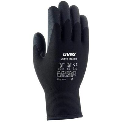 Uvex Work Gloves - Unilite Thermo - Polymer Coated - Size 7 Uvex Work Gloves - Unilite Thermo - Polymer Coated - Size 7