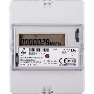 NZR EcoCount 3-Phasen Elektrischer Zähler - IP20 NZR EcoCount 3-Phasen Elektrischer Zähler - IP20