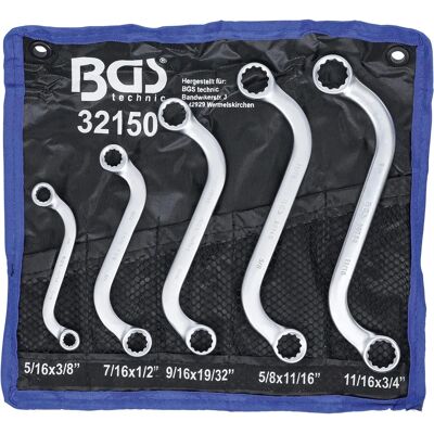 BGS TECHNIC - Zestaw podwójnych kluczy oczkowych w kształcie S - 5 szt BGS TECHNIC - Zestaw podwójnych kluczy oczkowych w kształcie S - 5 szt