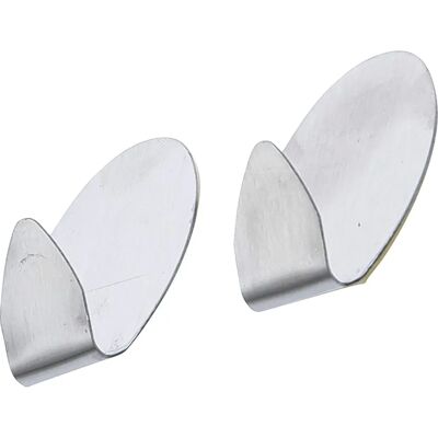 KRAFTMANN Forza Edelstahlhaken - 2 Stück, 3,5x5cm - Max 1kg KRAFTMANN Forza Edelstahlhaken - 2 Stück, 3,5x5cm - Max 1kg