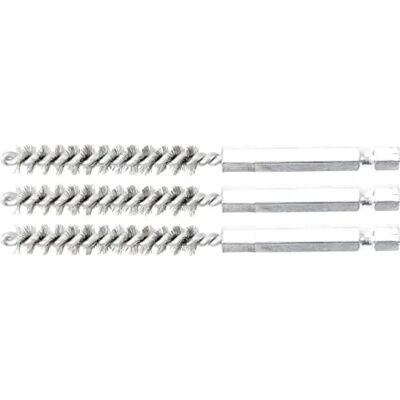BGS TECHNIC Spazzola in acciaio 3 pezzi 6,3mm Attacco esagono - Per BGS 3078 BGS TECHNIC Spazzola in acciaio 3 pezzi 6,3mm Attacco esagono - Per BGS 3078