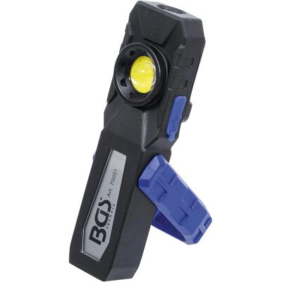 BGS Lampa robocza - COB LED z magnesem i haczykiem BGS Lampa robocza - COB LED z magnesem i haczykiem