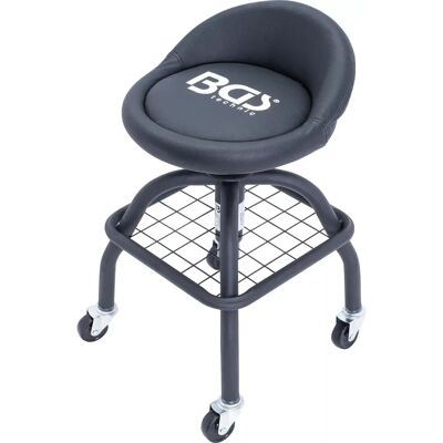 BGS technic Verkstadsstol - Justerbar höjd - Ergonomisk sits - 360° rotation - Stabil stålram - Platsbesparande BGS technic Verkstadsstol - Justerbar höjd - Ergonomisk sits - 360° rotation - Stabil stålram - Platsbesparande