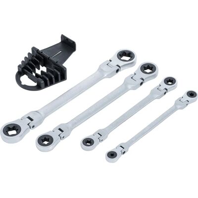 Juego de llaves combinadas dobles con carraca BGS TECHNIC - E6 a E24 - 4 piezas Juego de llaves combinadas dobles con carraca BGS TECHNIC - E6 a E24 - 4 piezas