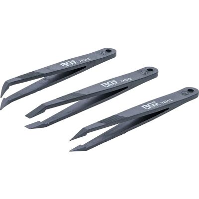Zestaw pincet z plastiku BGS TECHNIC - Antystatyczny, Termoodporny 250°C Zestaw pincet z plastiku BGS TECHNIC - Antystatyczny, Termoodporny 250°C