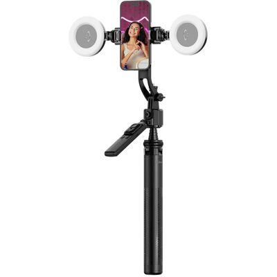 Stativ Rollei 26946 - Justerbart 163cm - Quadpod - LED-ljus - Smartphone/Actionkamera Stativ Rollei 26946 - Justerbart 163cm - Quadpod - LED-ljus - Smartphone/Actionkamera