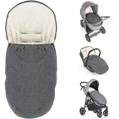 Zamboo Universal-Fleece-Fußsack - Babyautositz & Kinderwagen - Grau Zamboo Universal-Fleece-Fußsack - Babyautositz & Kinderwagen - Grau