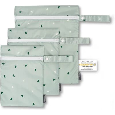 Zamboo Mint Windeltasche - 3er Pack - Wiederverwendbar & Wasserfest Zamboo Mint Windeltasche - 3er Pack - Wiederverwendbar & Wasserfest