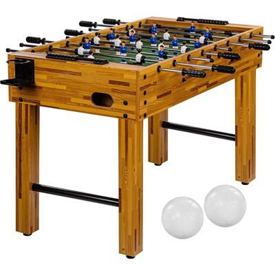 GAMES PLANET Asztali labdarúgó - Állítható lábak, 2 labda, Kupa tartó, Gól számláló, Gyors összeszerelés - Fa kialakítás GAMES PLANET Asztali labdarúgó - Állítható lábak, 2 labda, Kupa tartó, Gól számláló, Gyors összeszerelés - Fa kialakítás