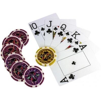 GamesPlanet Poker Set - 500 hologram lézer zseton - Ezüst Kiadás - Poker GamesPlanet Poker Set - 500 hologram lézer zseton - Ezüst Kiadás - Poker