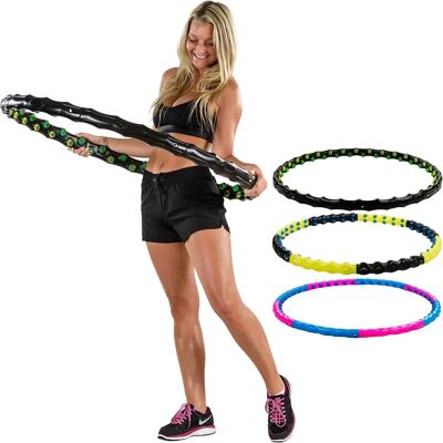 Movit Hüftring - 110cm, 80 Magnete, gelb-schwarz - Hula Hoop für Fitness Movit Hüftring - 110cm, 80 Magnete, gelb-schwarz - Hula Hoop für Fitness