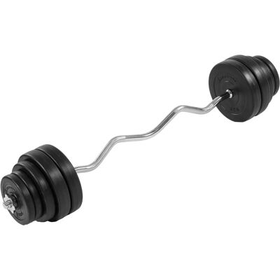Ensemble de Poids Movit 35kg avec Barre et Disques - Publicité Ensemble de Poids Movit 35kg avec Barre et Disques - Publicité