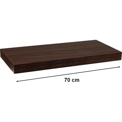Stilista Volato Fali Polc - Sötét Fa - 70cm Stilista Volato Fali Polc - Sötét Fa - 70cm