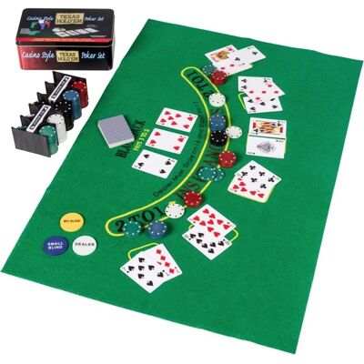 GamesPlanet póker készlet fém dobozban, 200 zseton GamesPlanet póker készlet fém dobozban, 200 zseton