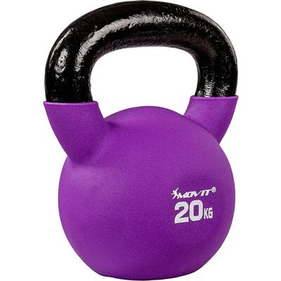 MOVIT 20kg Gusseisen Neopren Kettlebell - Kraft & Ausdauer MOVIT 20kg Gusseisen Neopren Kettlebell - Kraft & Ausdauer