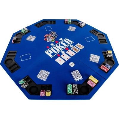 Garthen Kék Összecsukható Poker Asztal - 8 Játékos - Kaszinó Hangulat Garthen Kék Összecsukható Poker Asztal - 8 Játékos - Kaszinó Hangulat