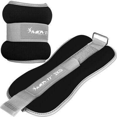 Obciążniki na nogi Movit - 2 kg, Neopren, Czarny Obciążniki na nogi Movit - 2 kg, Neopren, Czarny
