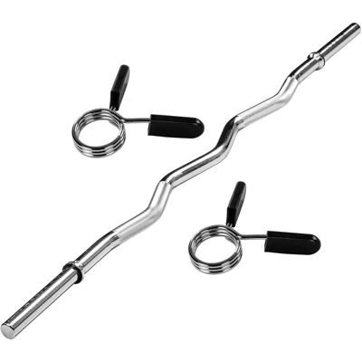 Barre de Musculation Movit - 130cm Standard, 8kg, Chrome, Prise Antidérapante - Barre - Publicité Barre de Musculation Movit - 130cm Standard, 8kg, Chrome, Prise Antidérapante - Barre - Publicité