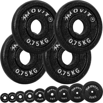 Disques en Fer Forgé Movit - 4 x 0,75kg - Matériel de musculation - Publicité Disques en Fer Forgé Movit - 4 x 0,75kg - Matériel de musculation - Publicité