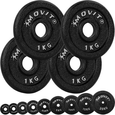 Disques en Fonte Movit - 4 x 1kg - Équipement de musculation - Publicité Disques en Fonte Movit - 4 x 1kg - Équipement de musculation - Publicité