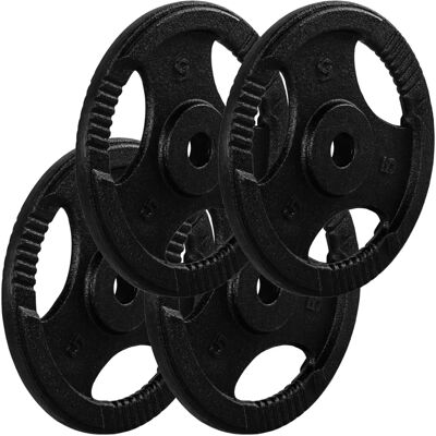 Wagi Movit 4x 5kg - Żeliwne, Tri-Grip Wagi Movit 4x 5kg - Żeliwne, Tri-Grip