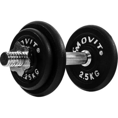 MOVIT 10 kg Profi Kurzhantel-Set, Gusseisen, Rutschfester Griff MOVIT 10 kg Profi Kurzhantel-Set, Gusseisen, Rutschfester Griff