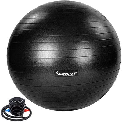 Piłka Gimnastyczna Movit - 85cm - Do 500kg - Czarna Piłka Gimnastyczna Movit - 85cm - Do 500kg - Czarna