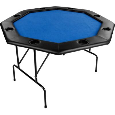 GamesPlanet Összecsukható Kék Pókerasztal - 122x122x76cm GamesPlanet Összecsukható Kék Pókerasztal - 122x122x76cm