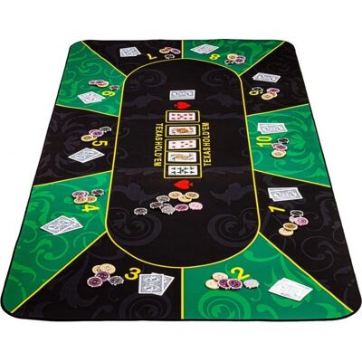 GamesPlanet - Skladacia pokerová podložka - 160 x 80 cm - Poker mat GamesPlanet - Skladacia pokerová podložka - 160 x 80 cm - Poker mat