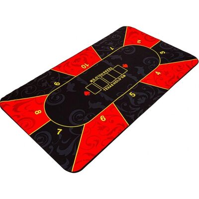 GamesPlanet Hajtogatható poker szőnyeg - Piros/Fekete - Pokerasztal kiegészítő GamesPlanet Hajtogatható poker szőnyeg - Piros/Fekete - Pokerasztal kiegészítő
