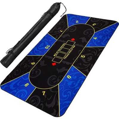 GamesPlanet Pokeralátét - Kék-fekete 200x90cm - Poker Kiegészítő GamesPlanet Pokeralátét - Kék-fekete 200x90cm - Poker Kiegészítő